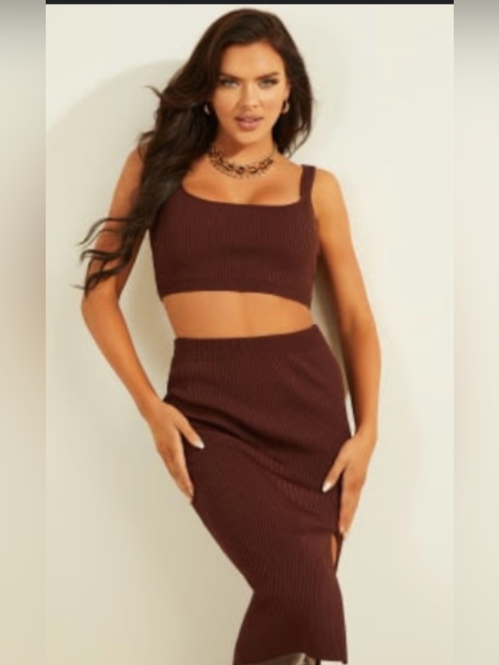 Ribbed Midi set by Guess